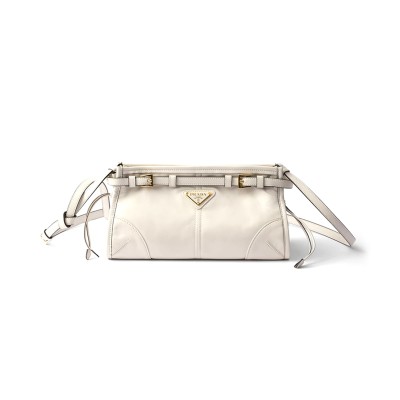 PRADA BONNIE SMALL LEATHER SHOULDER BAG 1BH215 (26*14*12cm)